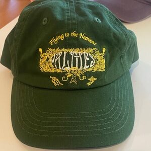 Palms Angels 6-Panel Cap in Dark Green with Yellow Embroidery.  SEE PICTURES